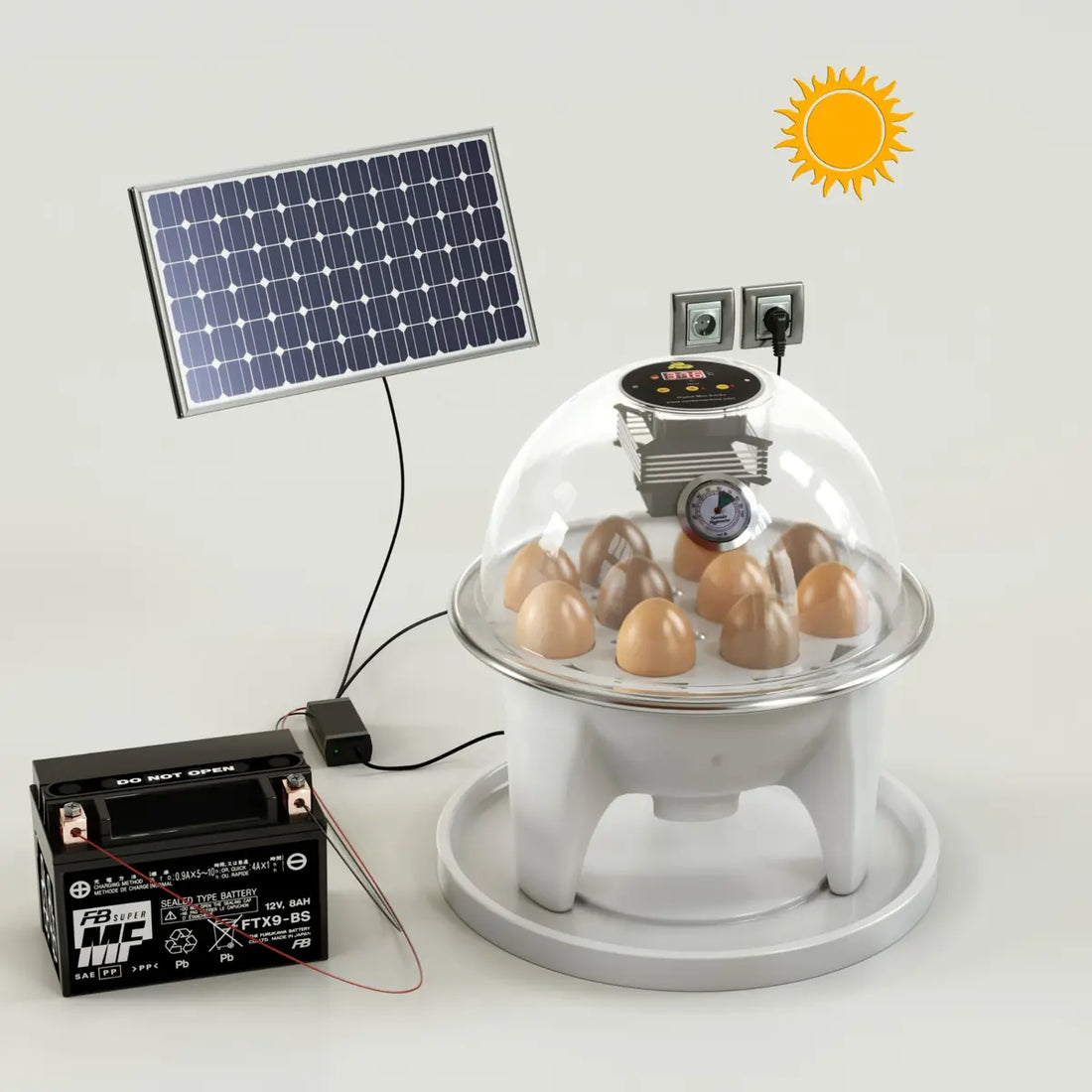 Mini Egg Incubator – Lever Turn System - Automatic Temperature (10 Eggs)