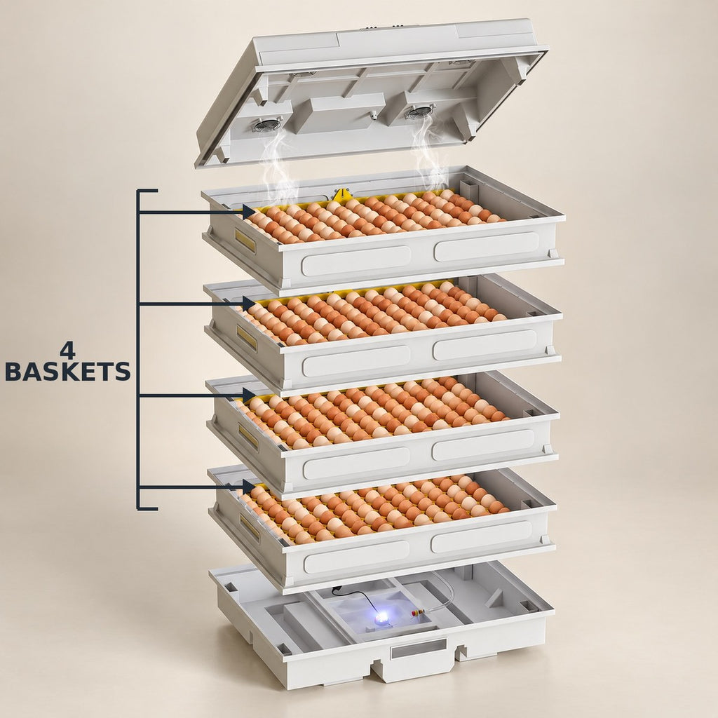 Incubadora Modular para 120–1200 Ovos de Galinha