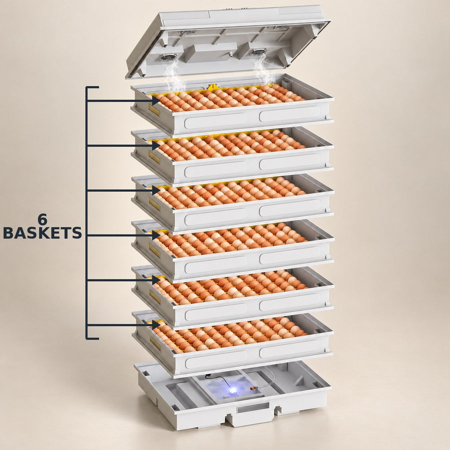 120–1200 انڈوں کا ماڈیولر چکن انکیوبیٹر - 720 انڈے