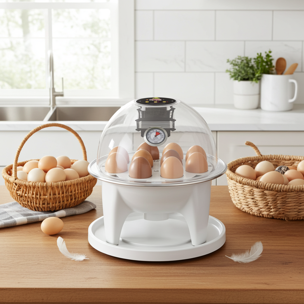 Mini incubateur à œufs avec contrôle automatique de la température et retournement manuel
