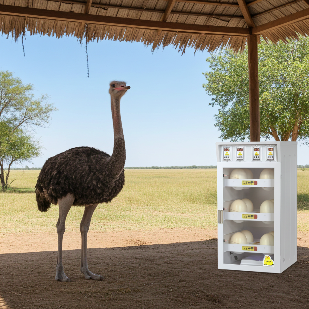 فقاسة بيض النعام – الطراز الأخضر بسعة اثنتي عشرة بيضة