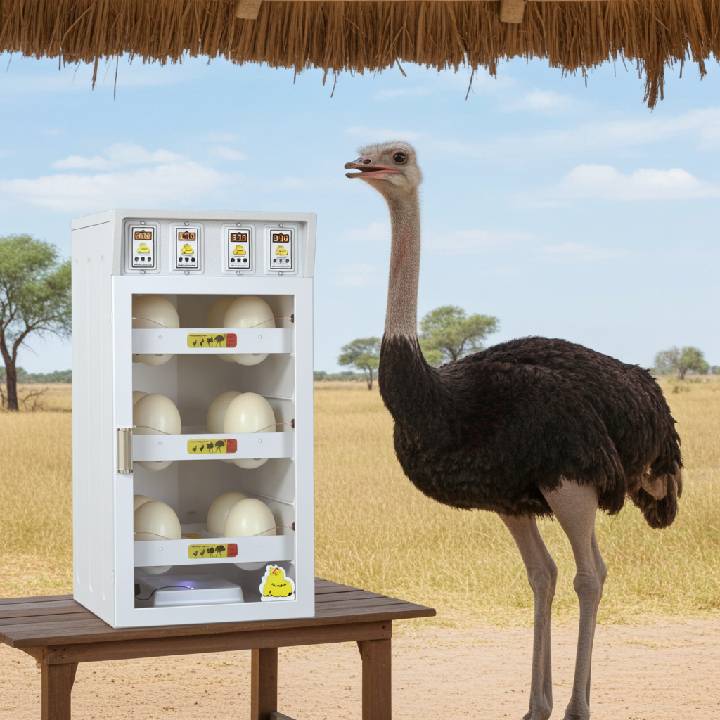 فقاسة بيض النعام – الطراز الأخضر بسعة اثنتي عشرة بيضة