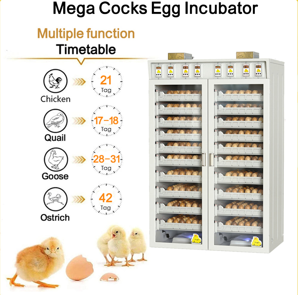 فقاسة بيض الدجاج – طراز ميغا بسعة تصل إلى ألف بيضة
