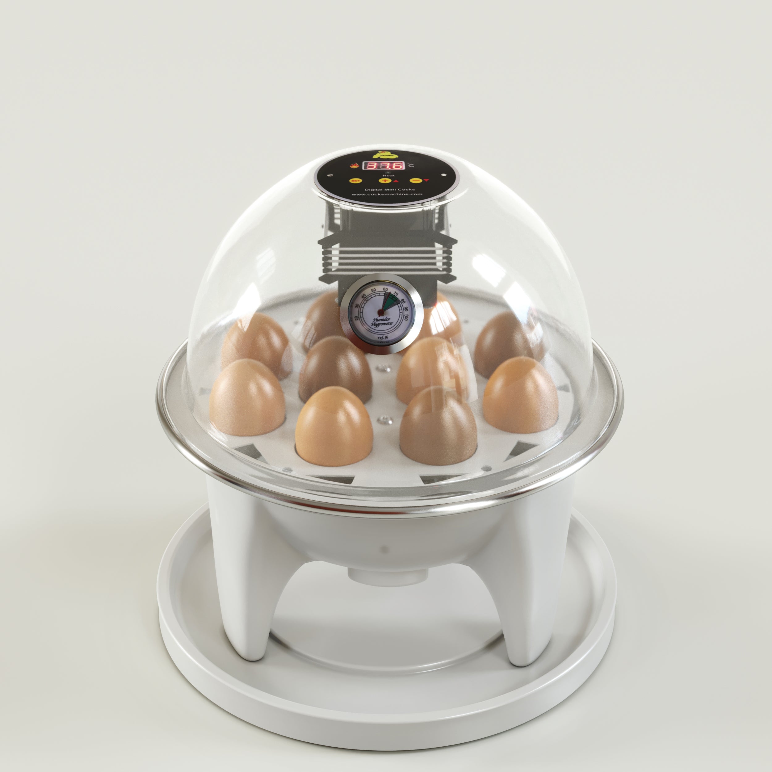 Mini incubateur à œufs avec contrôle automatique de la température et retournement manuel
